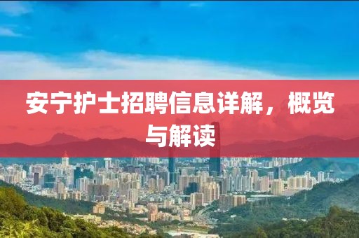 安寧護(hù)士招聘信息詳解，概覽與解讀