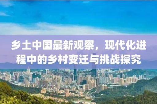鄉(xiāng)土中國最新觀察，現(xiàn)代化進程中的鄉(xiāng)村變遷與挑戰(zhàn)探究