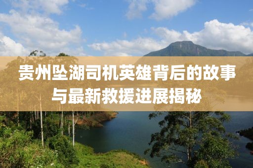 貴州墜湖司機(jī)英雄背后的故事與最新救援進(jìn)展揭秘