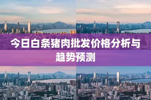 今日白條豬肉批發(fā)價(jià)格分析與趨勢(shì)預(yù)測(cè)