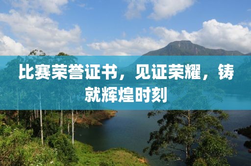 比賽榮譽(yù)證書，見證榮耀，鑄就輝煌時(shí)刻
