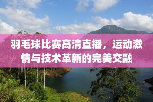 羽毛球比賽高清直播，運動激情與技術(shù)革新的完美交融
