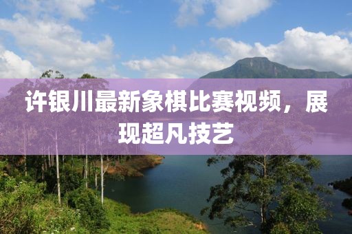 許銀川最新象棋比賽視頻，展現(xiàn)超凡技藝