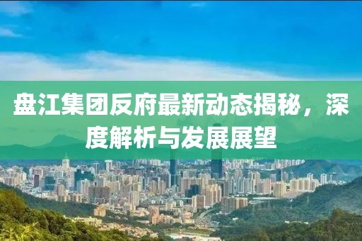 盤江集團(tuán)反府最新動(dòng)態(tài)揭秘，深度解析與發(fā)展展望