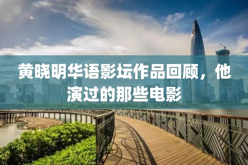黃曉明華語影壇作品回顧，他演過的那些電影