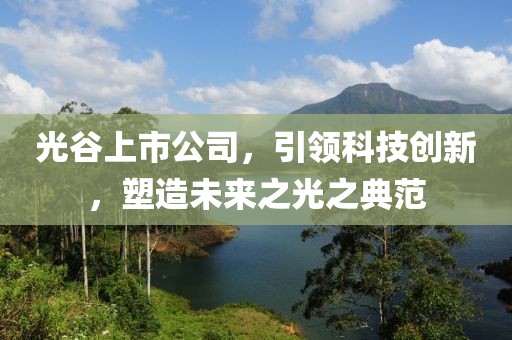 光谷上市公司，引領科技創(chuàng)新，塑造未來之光之典范