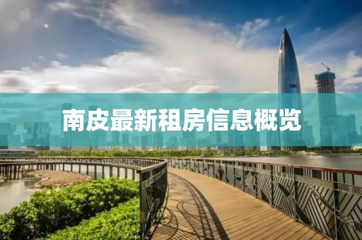 南皮最新租房信息概覽