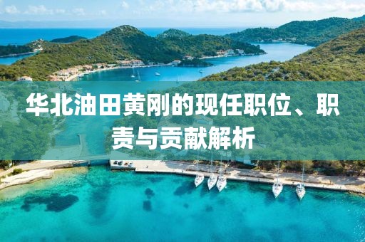 華北油田黃剛的現(xiàn)任職位、職責(zé)與貢獻解析