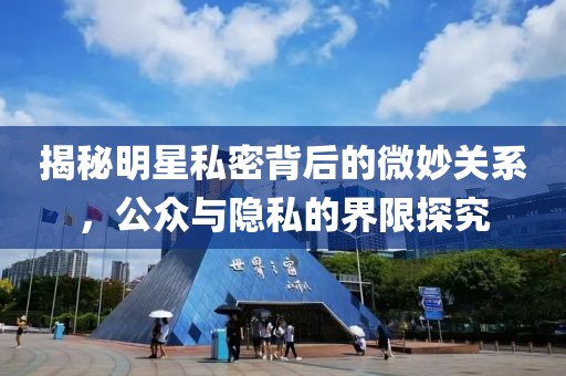揭秘明星私密背后的微妙關系，公眾與隱私的界限探究
