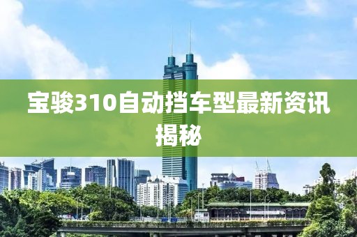寶駿310自動(dòng)擋車型最新資訊揭秘
