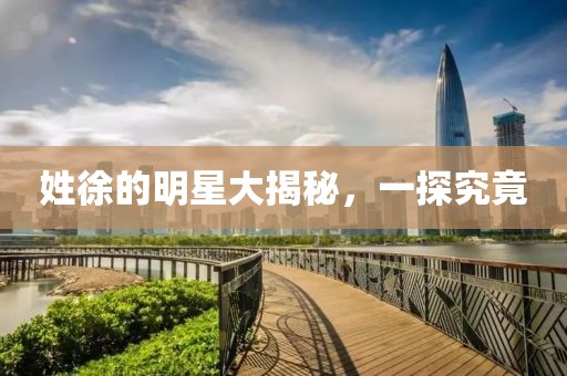 姓徐的明星大揭秘，一探究竟