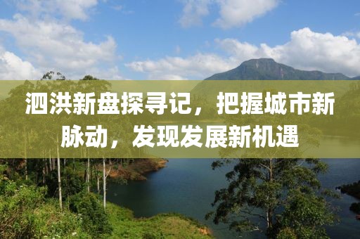 泗洪新盤(pán)探尋記，把握城市新脈動(dòng)，發(fā)現(xiàn)發(fā)展新機(jī)遇