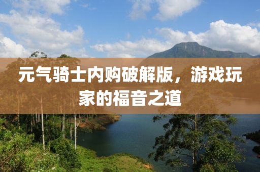 元氣騎士內(nèi)購破解版，游戲玩家的福音之道