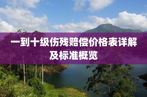 一到十級(jí)傷殘賠償價(jià)格表詳解及標(biāo)準(zhǔn)概覽