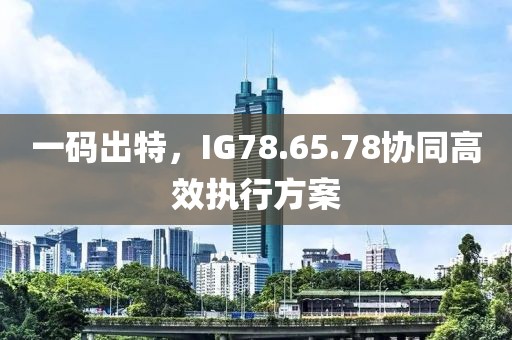 一碼出特，IG78.65.78協(xié)同高效執(zhí)行方案