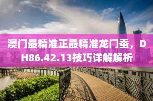 澳門最精準正最精準龍門蠶，DH86.42.13技巧詳解解析