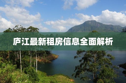 廬江最新租房信息全面解析
