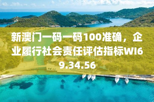 新澳門一碼一碼100準(zhǔn)確，企業(yè)履行社會(huì)責(zé)任評估指標(biāo)WI69.34.56