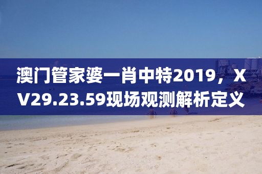 澳門管家婆一肖中特2019，XV29.23.59現(xiàn)場(chǎng)觀測(cè)解析定義
