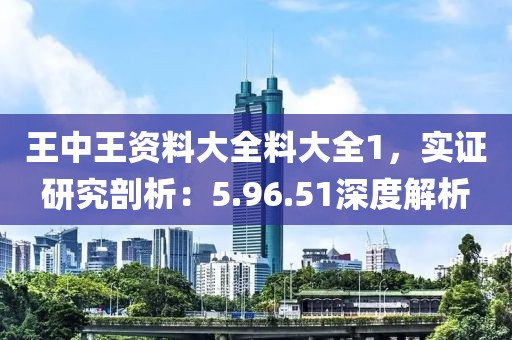 王中王資料大全料大全1，實證研究剖析：5.96.51深度解析