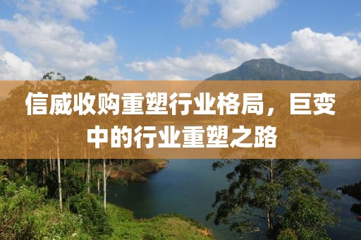 信威收購重塑行業(yè)格局，巨變中的行業(yè)重塑之路