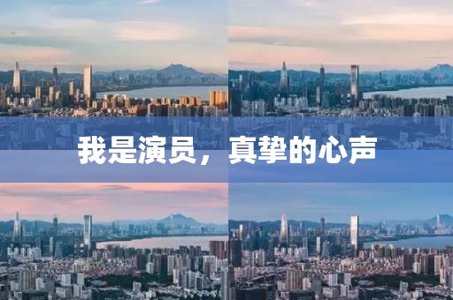 我是演員，真摯的心聲
