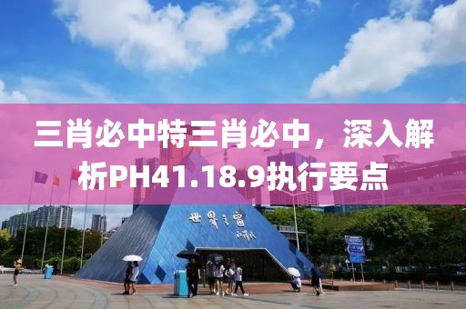 三肖必中特三肖必中，深入解析PH41.18.9執(zhí)行要點(diǎn)