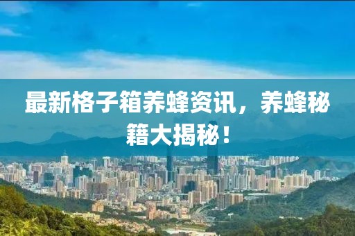 最新格子箱養(yǎng)蜂資訊，養(yǎng)蜂秘籍大揭秘！