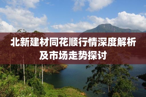 北新建材同花順行情深度解析及市場走勢探討