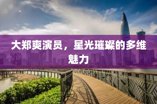 大鄭爽演員，星光璀璨的多維魅力