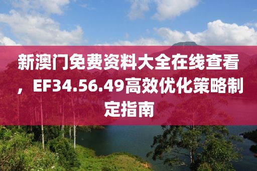 新澳門免費(fèi)資料大全在線查看，EF34.56.49高效優(yōu)化策略制定指南