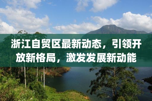 浙江自貿(mào)區(qū)最新動(dòng)態(tài)，引領(lǐng)開(kāi)放新格局，激發(fā)發(fā)展新動(dòng)能