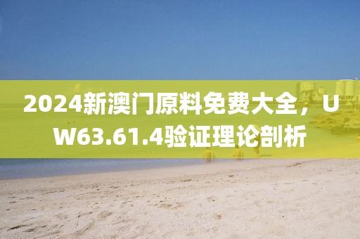 2024新澳門原料免費(fèi)大全，UW63.61.4驗(yàn)證理論剖析