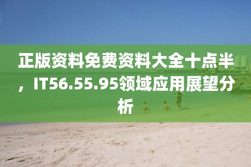 正版資料免費(fèi)資料大全十點(diǎn)半，IT56.55.95領(lǐng)域應(yīng)用展望分析