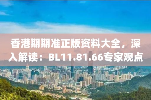 香港期期準正版資料大全，深入解讀：BL11.81.66專家觀點