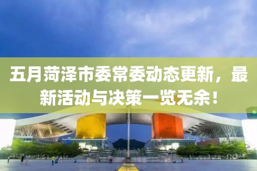 五月菏澤市委常委動(dòng)態(tài)更新，最新活動(dòng)與決策一覽無余！