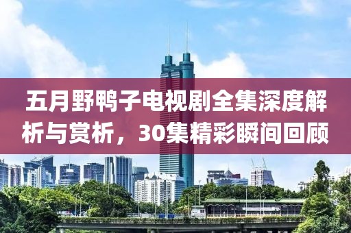 五月野鴨子電視劇全集深度解析與賞析，30集精彩瞬間回顧