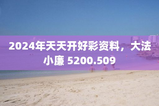 2024年天天開(kāi)好彩資料，大法小廉 5200.509