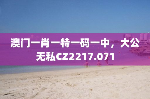 澳門一肖一特一碼一中，大公無(wú)私CZ2217.071