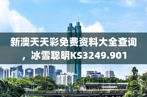 新澳天天彩免費資料大全查詢，冰雪聰明KS3249.901