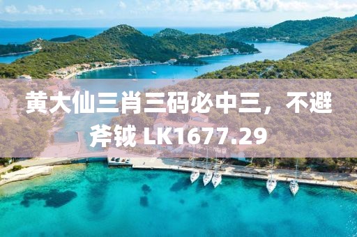 黃大仙三肖三碼必中三，不避斧鉞 LK1677.29