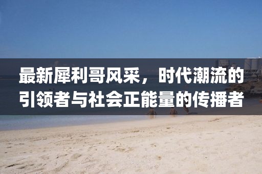 最新犀利哥風(fēng)采，時(shí)代潮流的引領(lǐng)者與社會(huì)正能量的傳播者