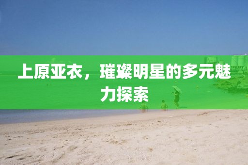 上原亞衣，璀璨明星的多元魅力探索