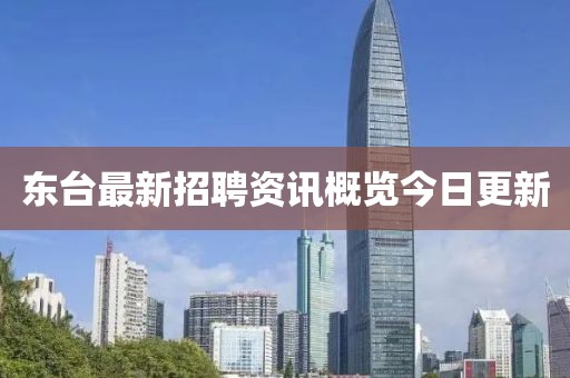 東臺最新招聘資訊概覽今日更新