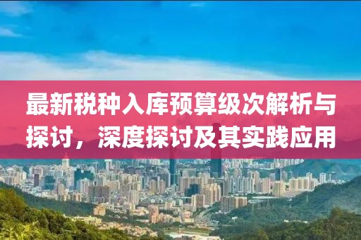 最新稅種入庫預(yù)算級次解析與探討，深度探討及其實踐應(yīng)用
