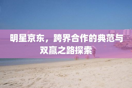 明星京東，跨界合作的典范與雙贏之路探索