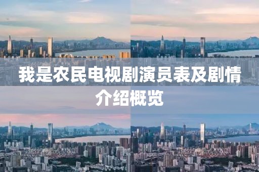 我是農(nóng)民電視劇演員表及劇情介紹概覽