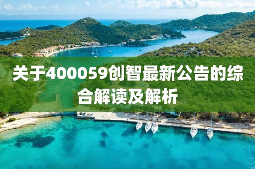 關于400059創(chuàng)智最新公告的綜合解讀及解析