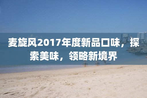 麥旋風(fēng)2017年度新品口味，探索美味，領(lǐng)略新境界