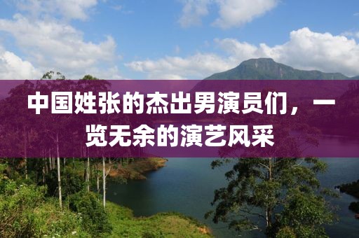 中國姓張的杰出男演員們，一覽無余的演藝風(fēng)采